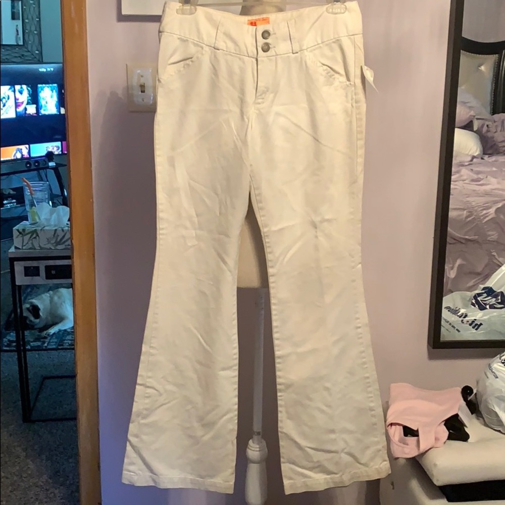 White jeans wide leg size 30